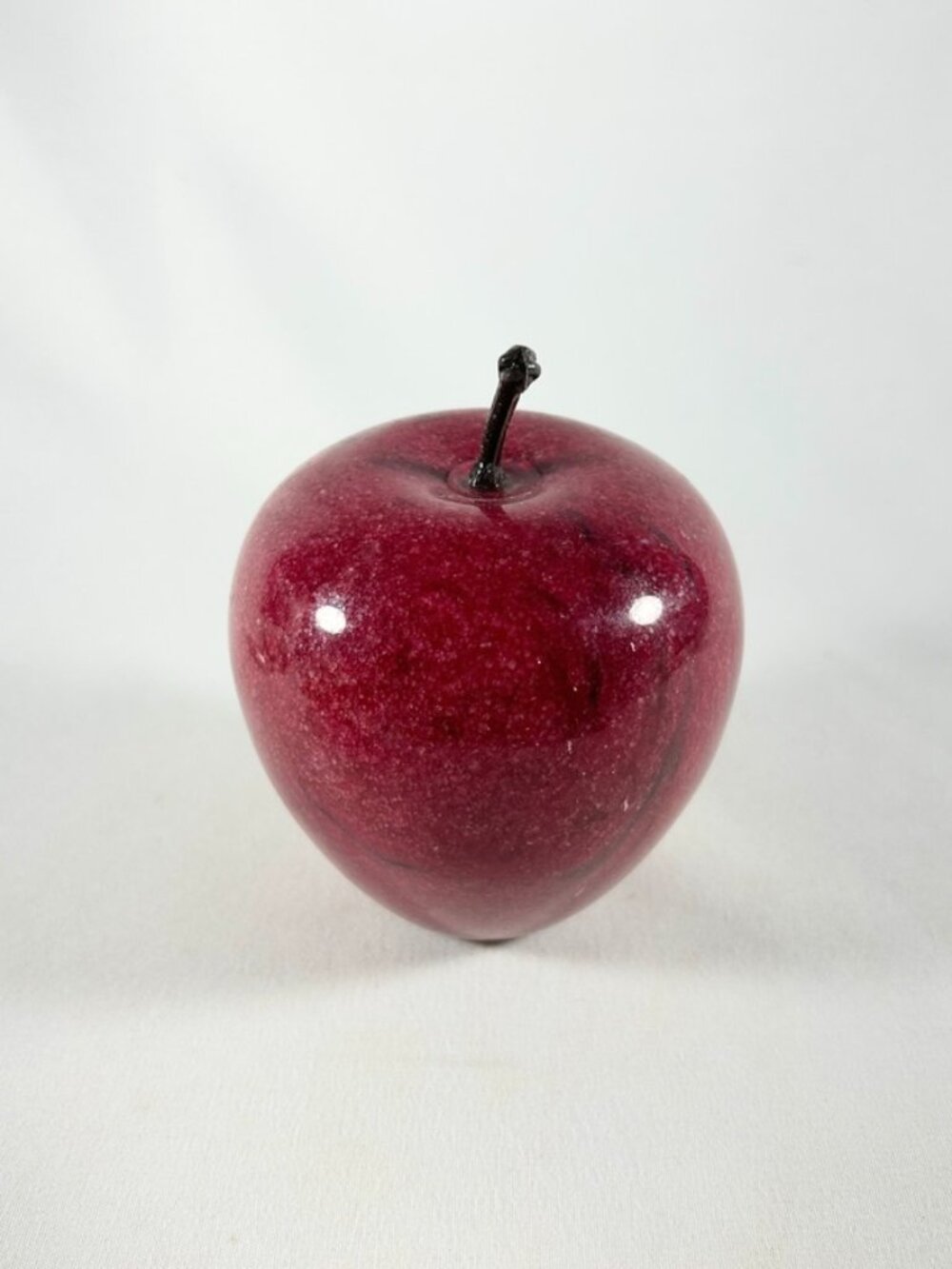 Apple, Solid Marble, Color Red, Handmade & Hand Polished